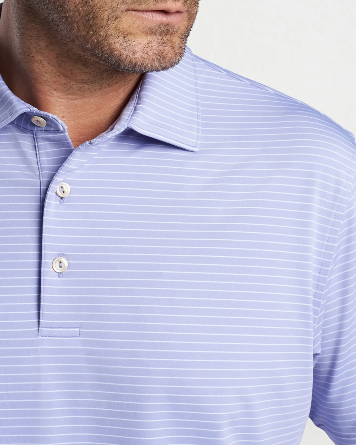 HEMLOCK PERFORMANCE JERSEY POLO - LAVENDER FOG