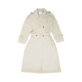 Iconic Courrèges trench coat with Mastic Gray straps