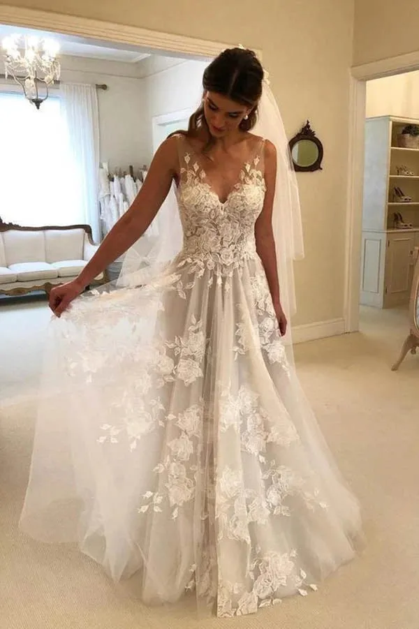 Ivory Tulle Wedding Dress