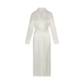 JACQUARD LONG ROBE | MARBLE