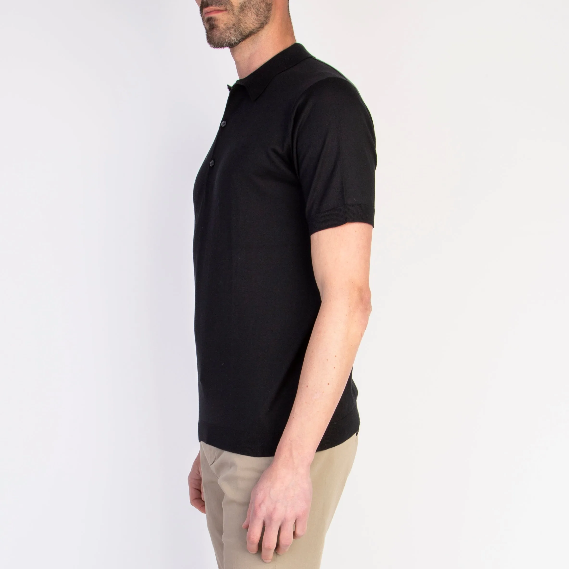 JOHN SMEDLEY POLO ADRIAN S/S BLACK