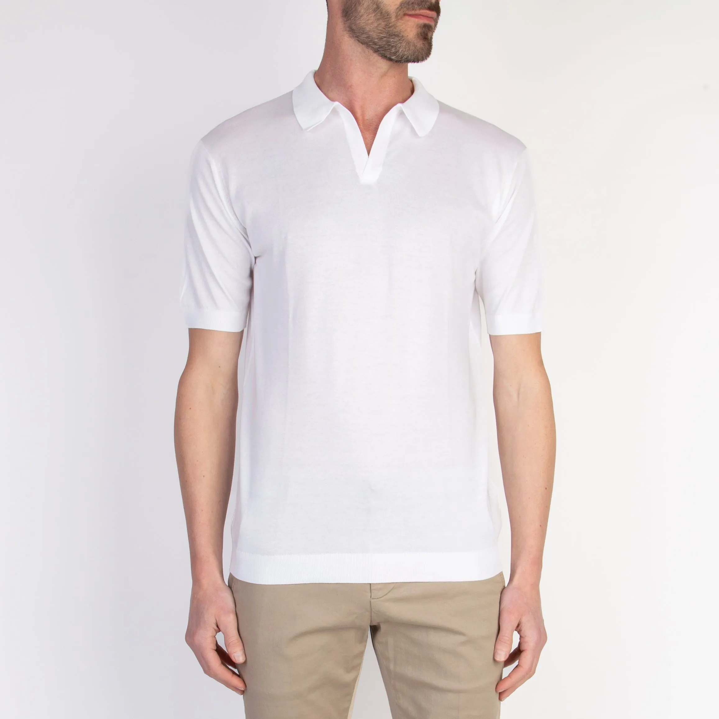 JOHN SMEDLEY POLO NOAH S/S WHITE