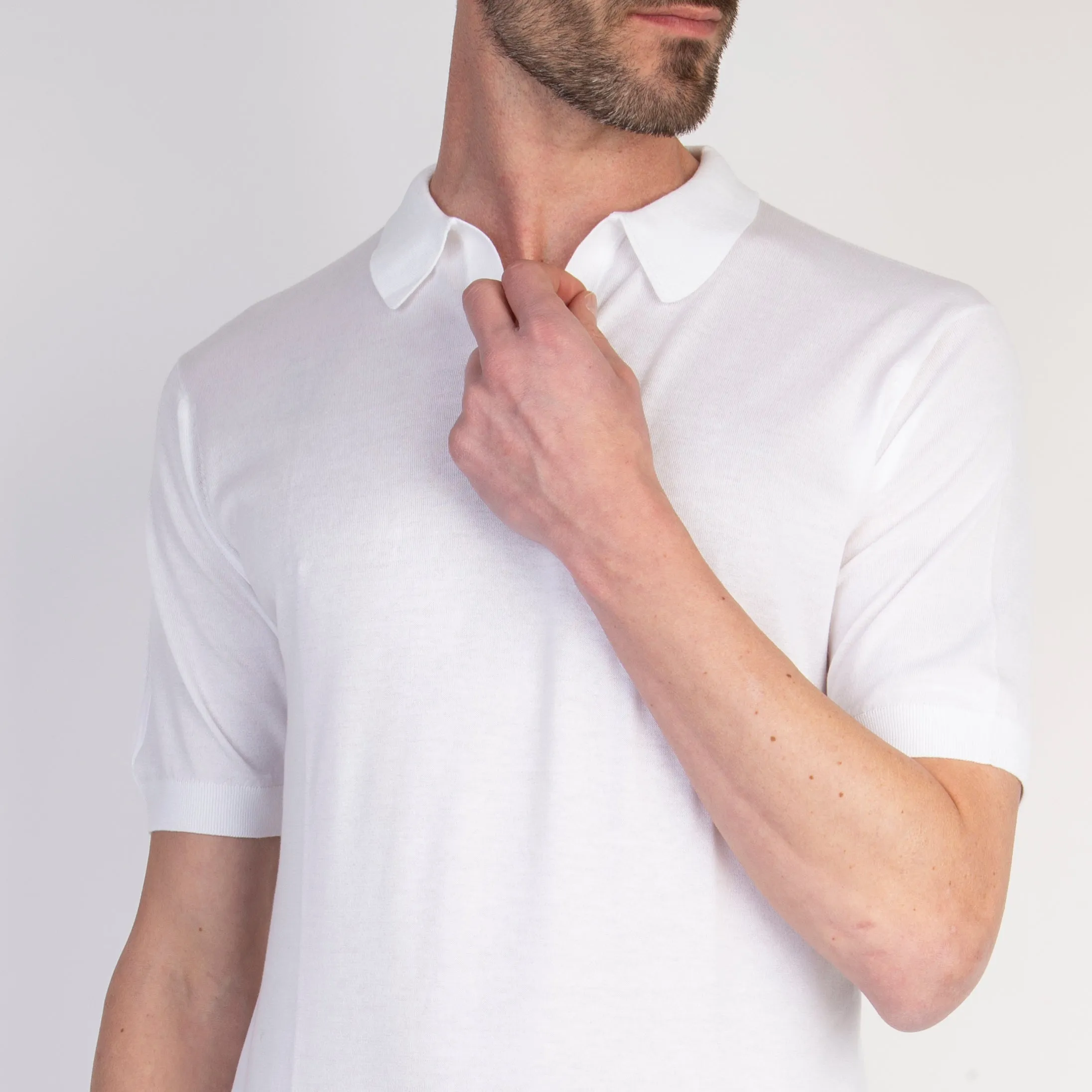 JOHN SMEDLEY POLO NOAH S/S WHITE