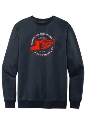 Johnstown Red Wings Hockey - Fleece Crewneck Sweatshirt