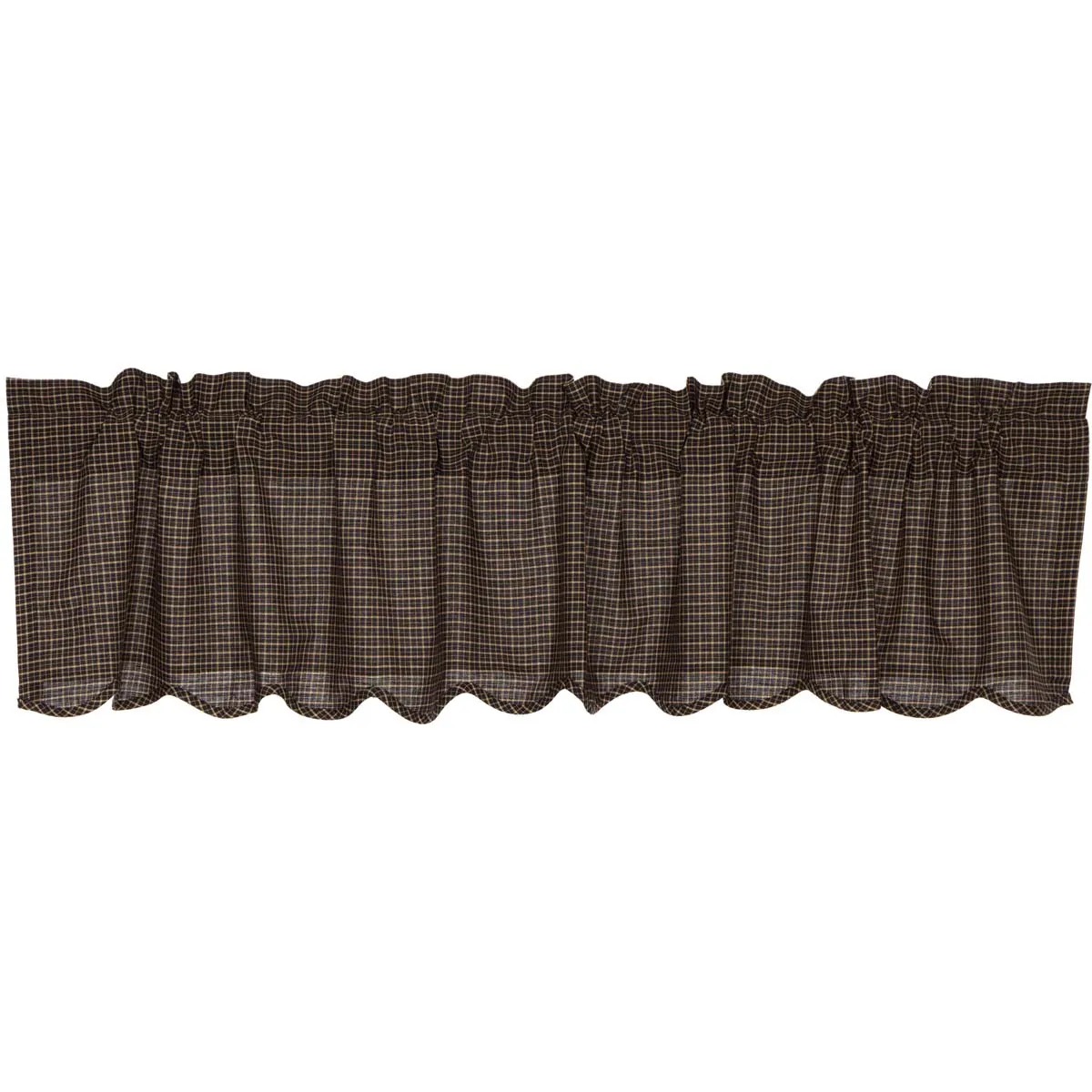 Kettle Grove Plaid Valance Scalloped