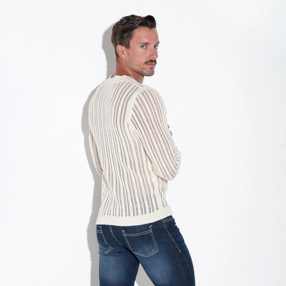 Knitted Stripe Henley