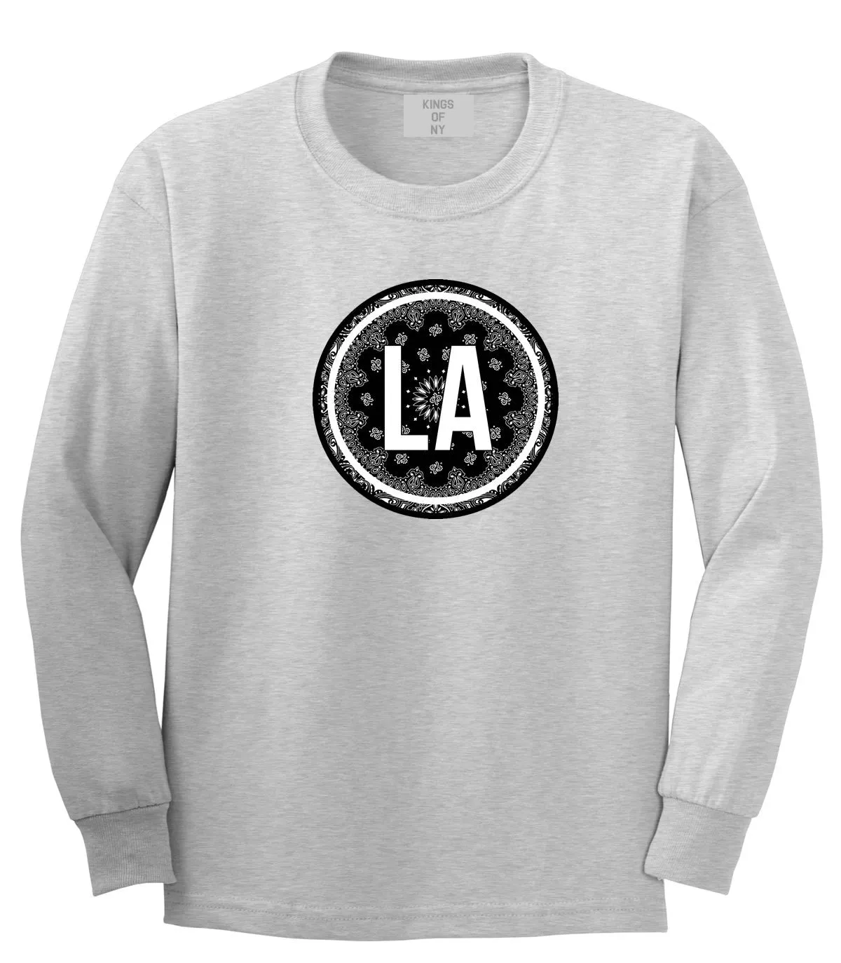 LA Bandana Print Los Angeles Long Sleeve T-Shirt