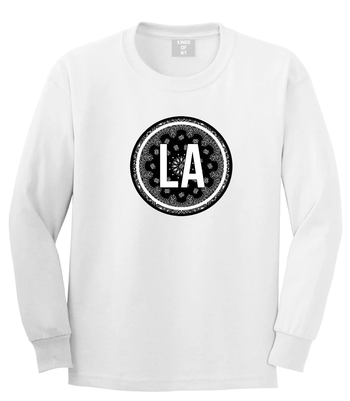 LA Bandana Print Los Angeles Long Sleeve T-Shirt