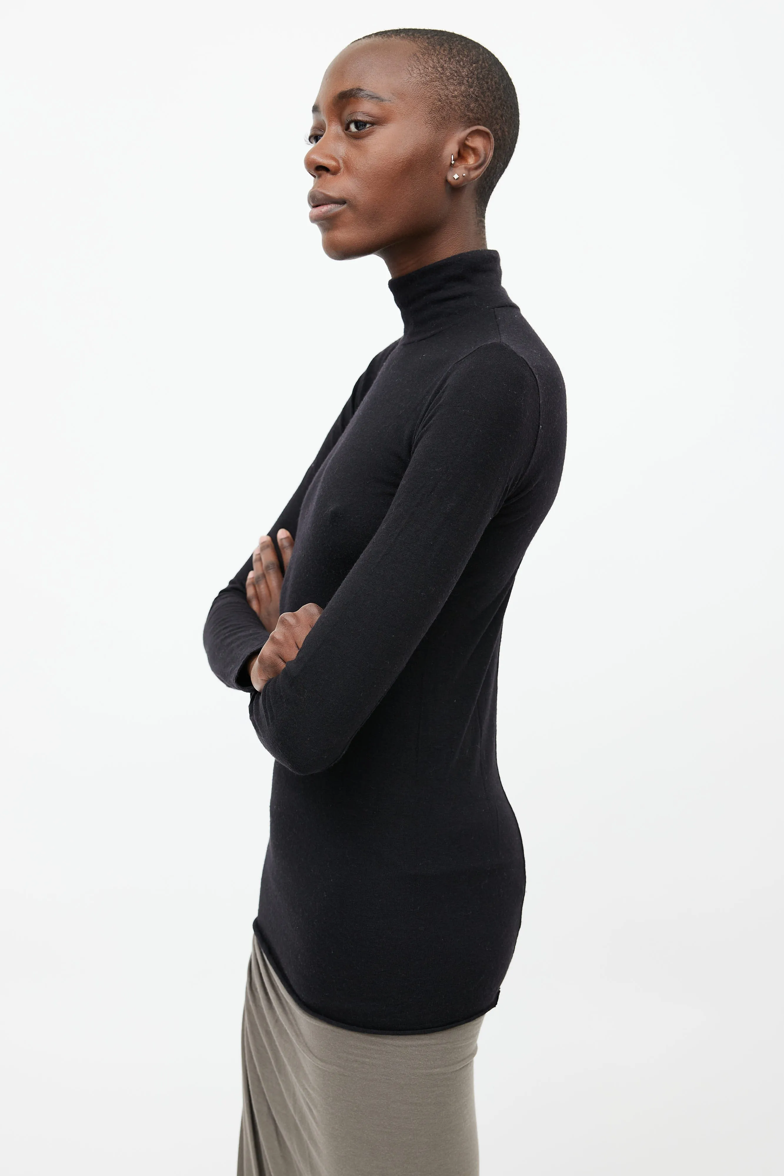 Lilies Black Knit Turtleneck