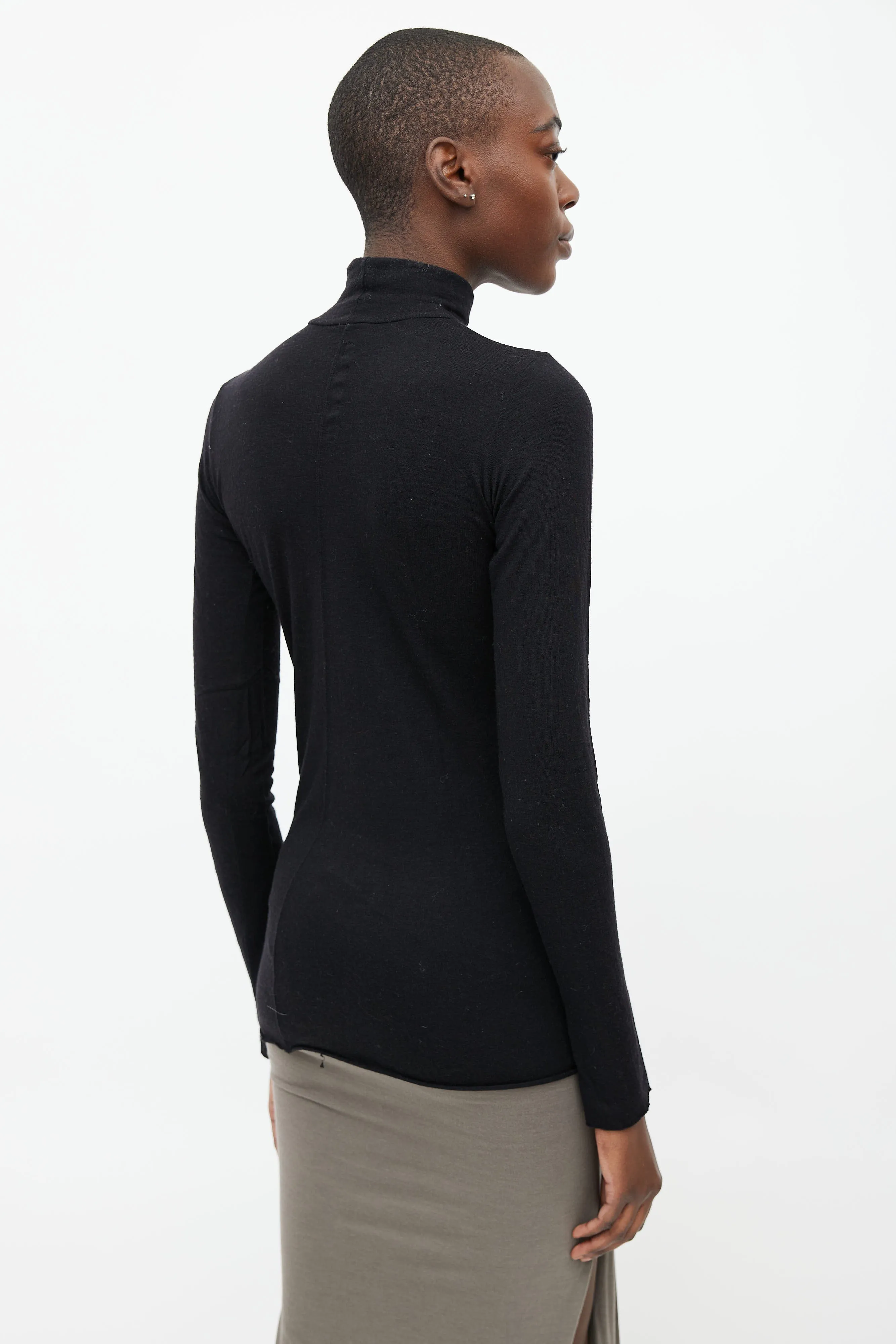 Lilies Black Knit Turtleneck