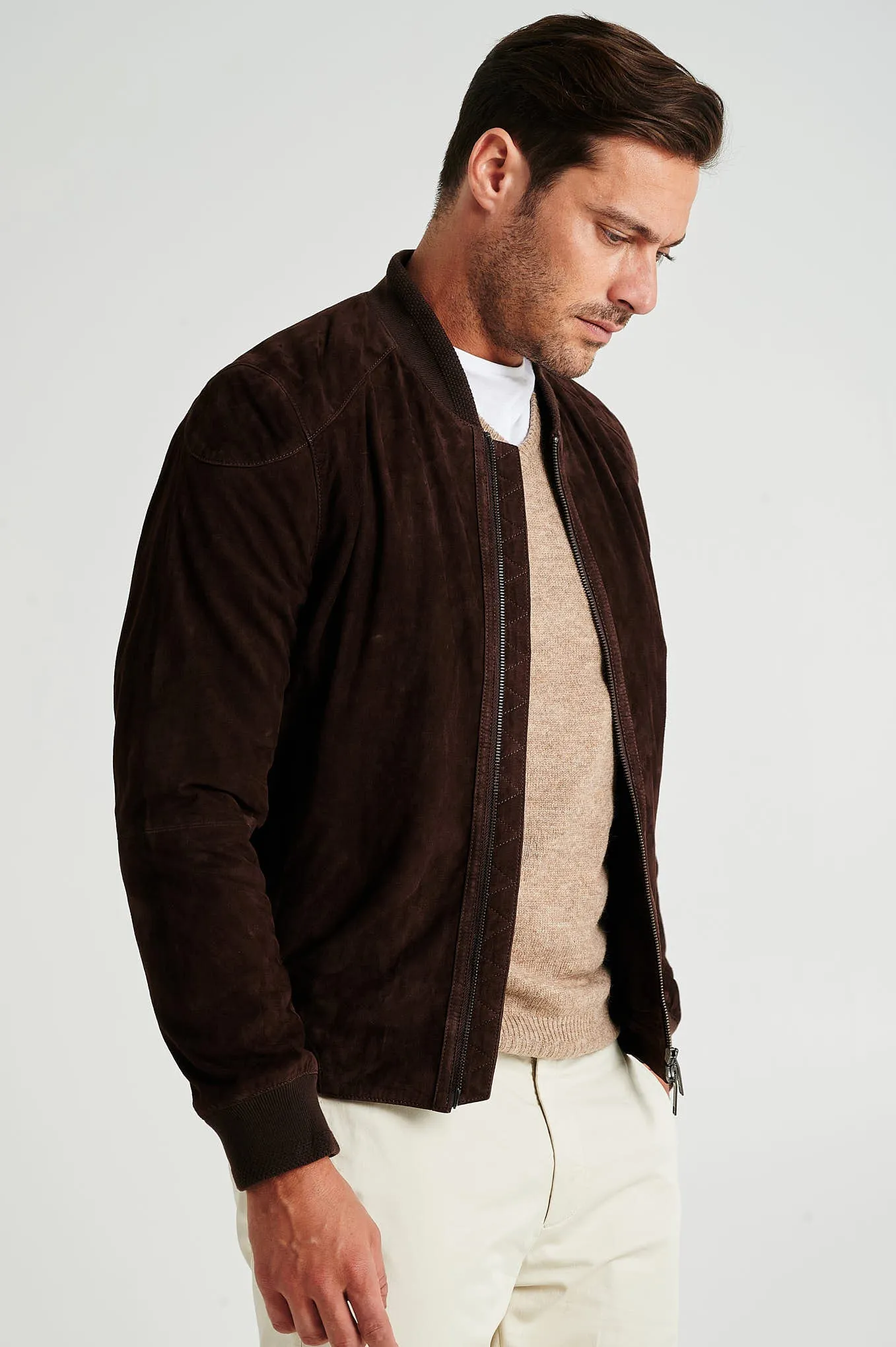 Men's respekt suede bomber jacket