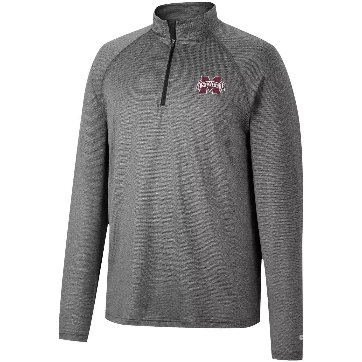 Mississippi State Bulldogs Earth First Colosseum Men's Raglan Quarter Zip Windbreaker in Gray