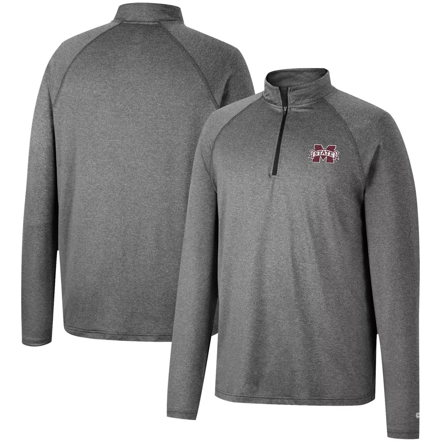 Mississippi State Bulldogs Earth First Colosseum Men's Raglan Quarter Zip Windbreaker in Gray