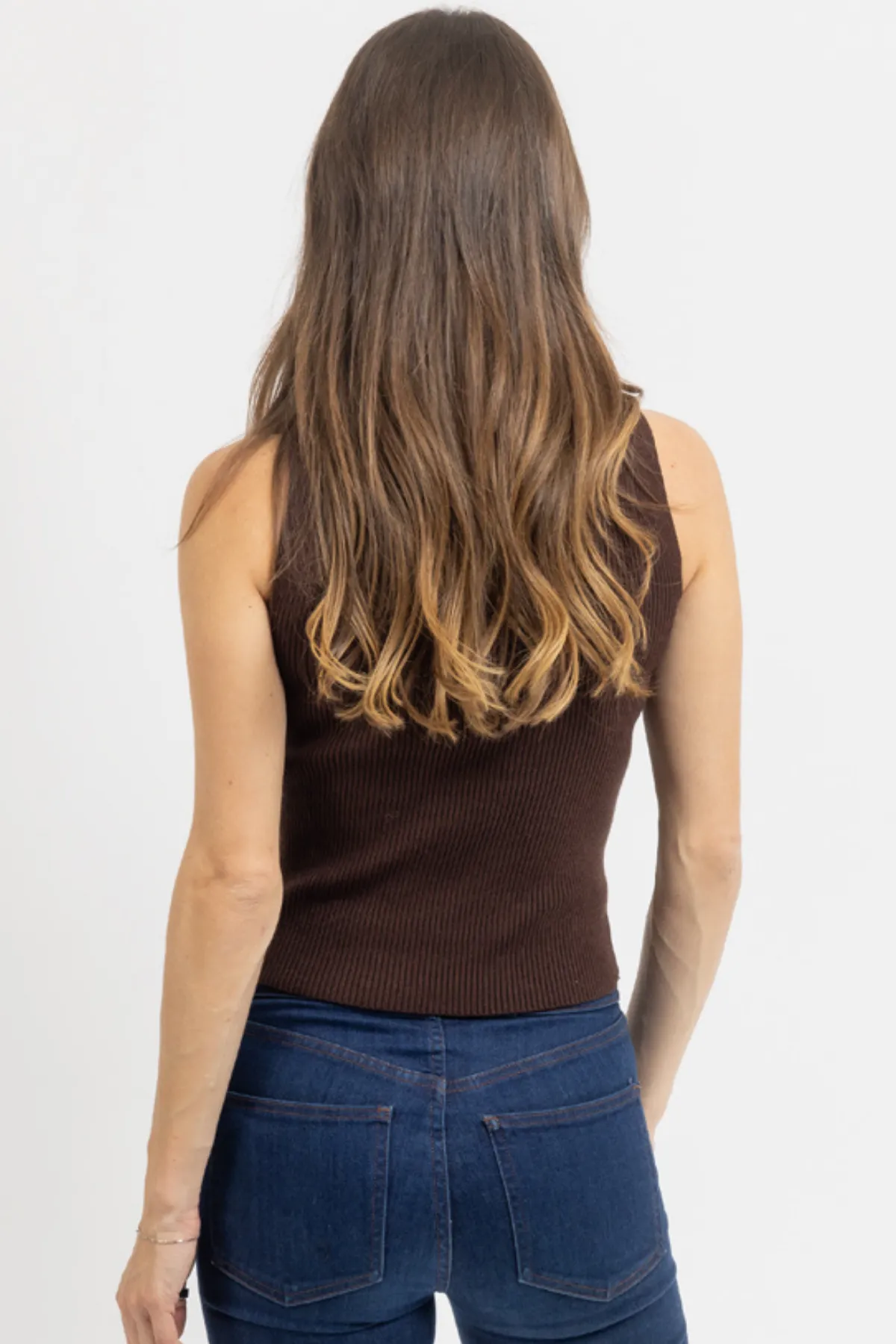 MOCHA MOCKNECK TOP