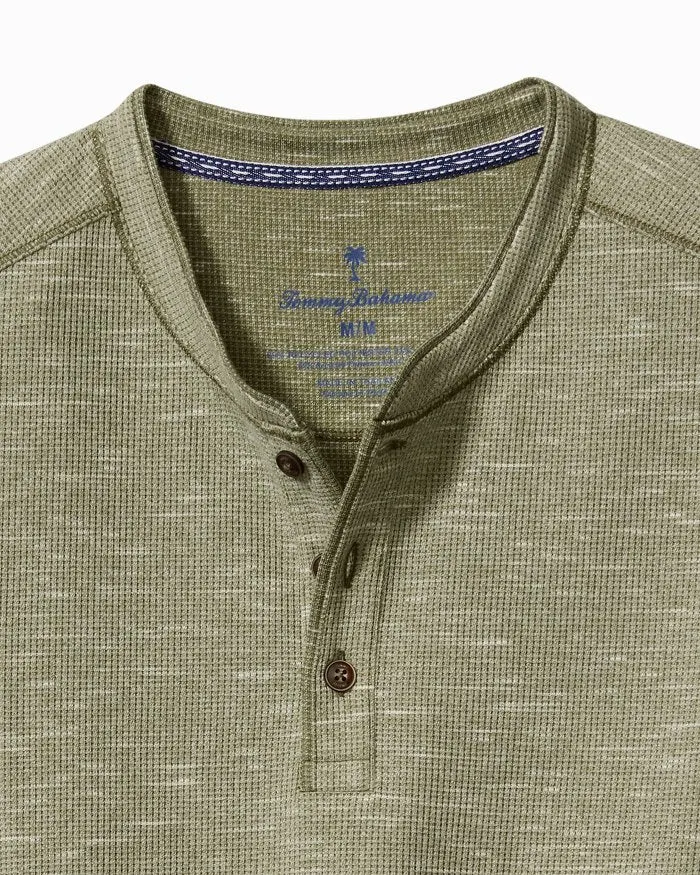 Morro Beach Long-Sleeve Henley in Tea Leaf by Tommy Bahama