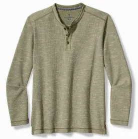 Morro Beach Long-Sleeve Henley in Tea Leaf by Tommy Bahama