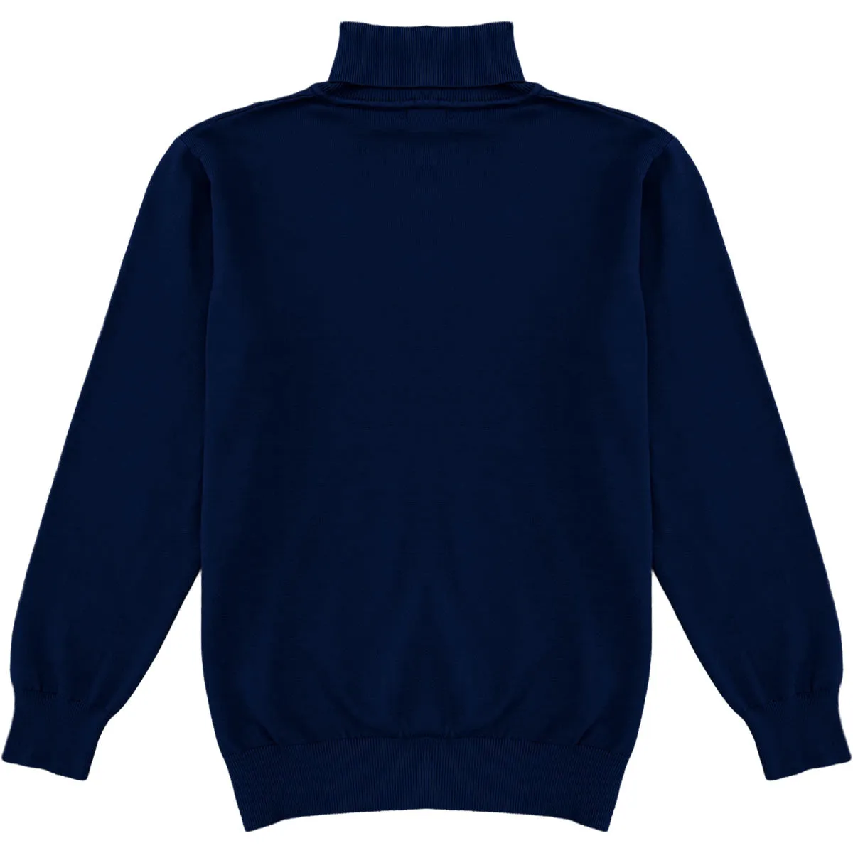 Navy Blue Mens Long Sleeve Knit Turtleneck Sweater