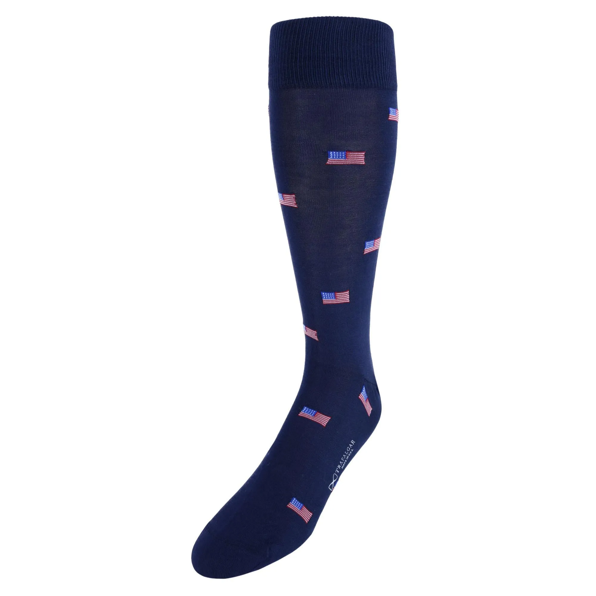 Old Glory American Flag Mercerized Cotton Mid-Calf Socks