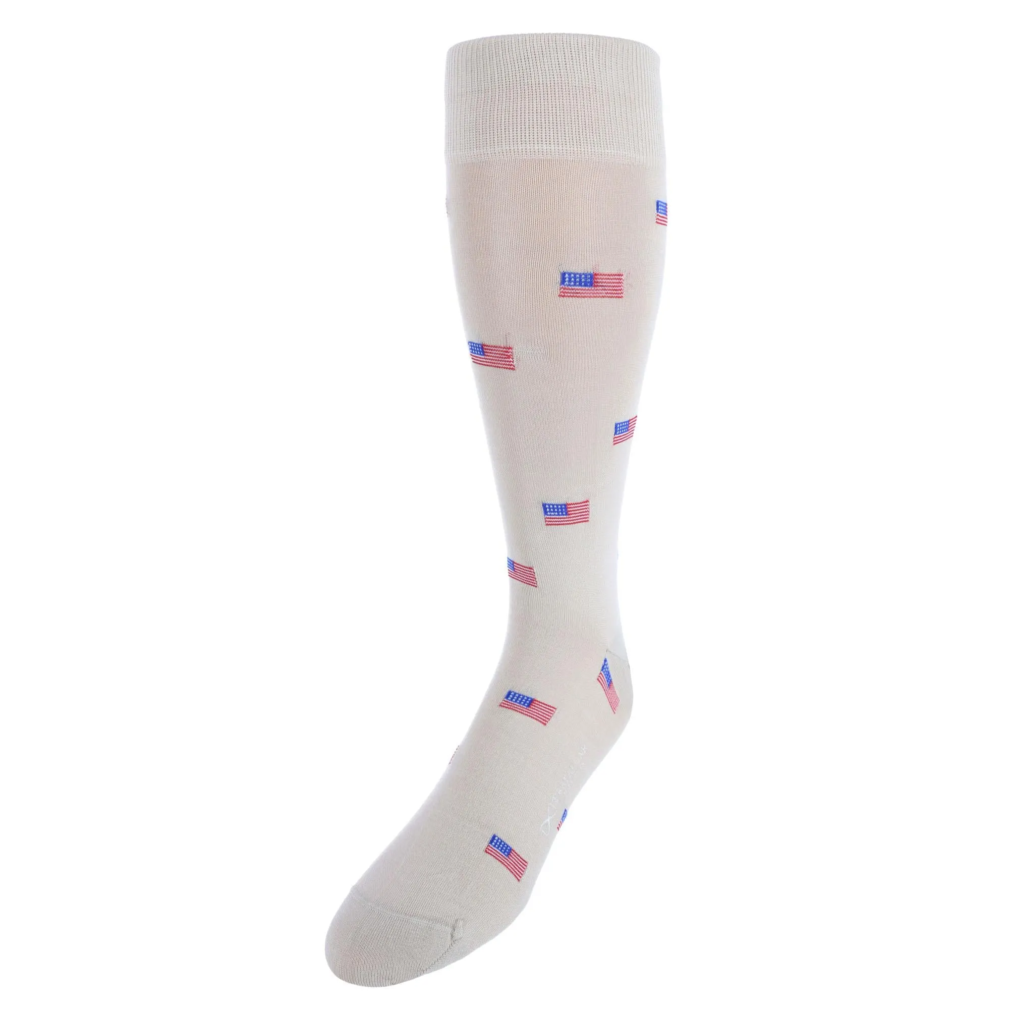 Old Glory American Flag Mercerized Cotton Mid-Calf Socks