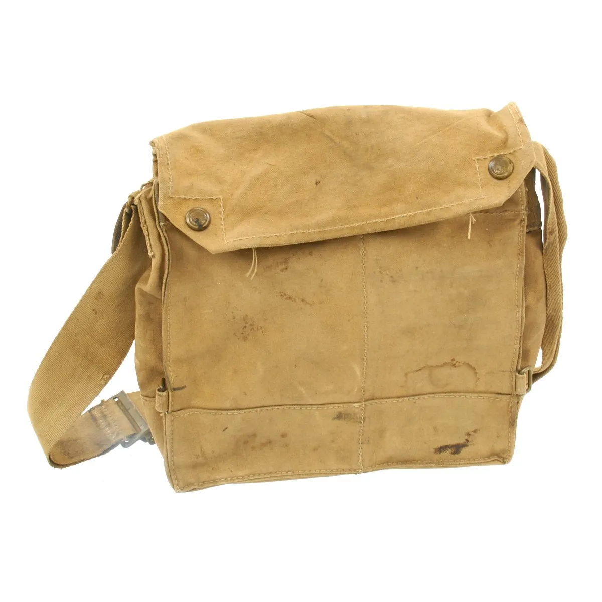 Original British WWI Small Box Respirator Gas Mask with Canister in Haversack - dated 1917