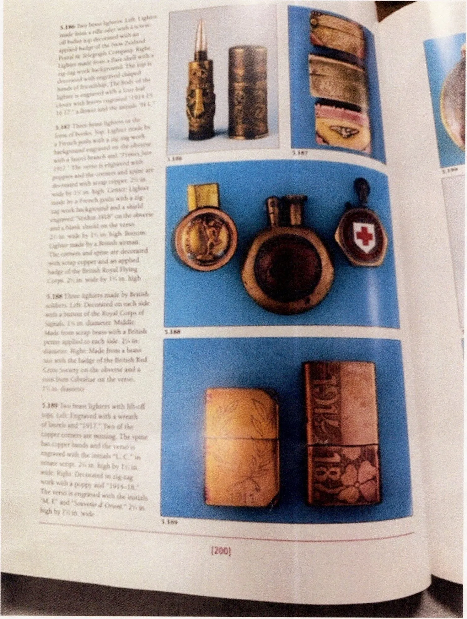 Original French WWI Trench Art “Windproof” Lighter Made From Brass As Featured In The Book “Trench Art, An Illustrated History” by Jane Kimball on Page 200