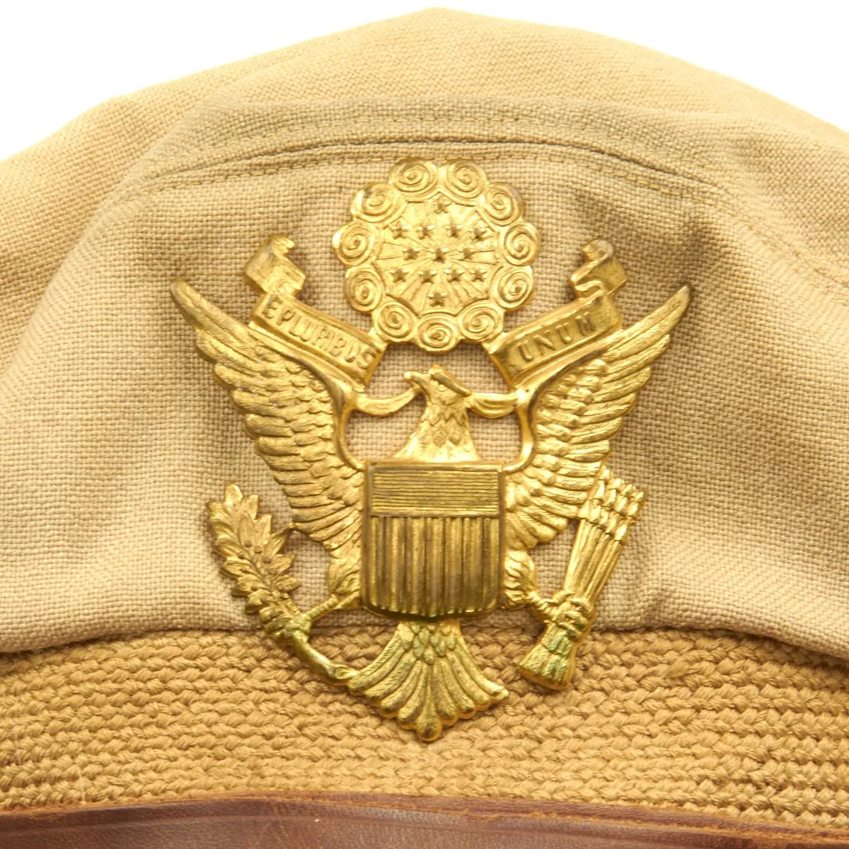 Original U.S. WWII USAAF Officer Khaki Crush Cap By Bancroft - Size 7 1/4