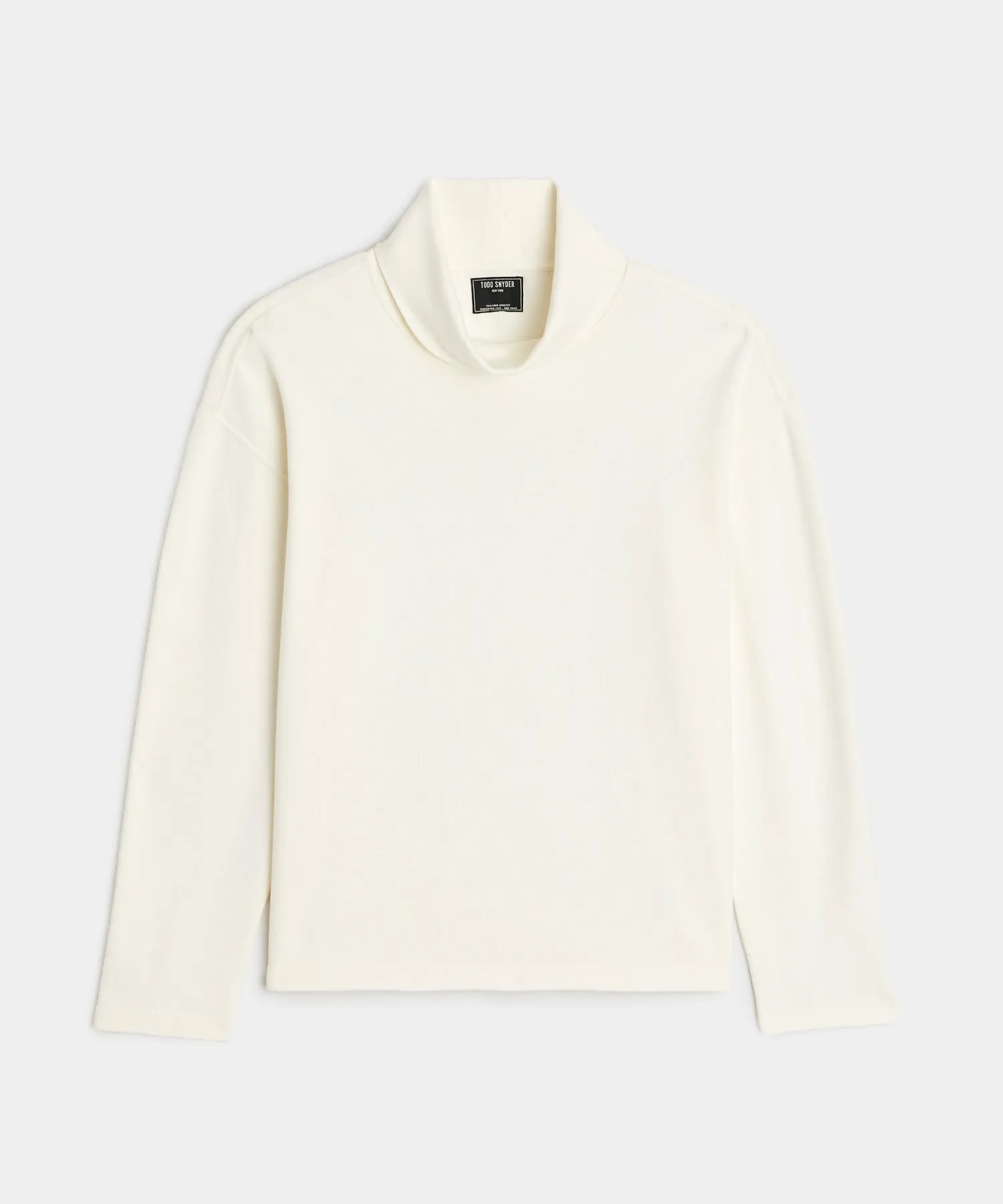 Oversized Interlock Jersey Turtleneck in Bisque