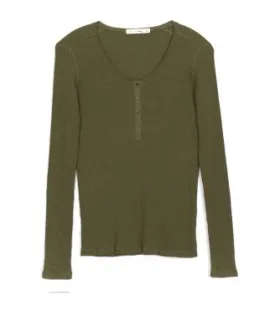 Rag & Bone - Lilies Henley in Dark Olive