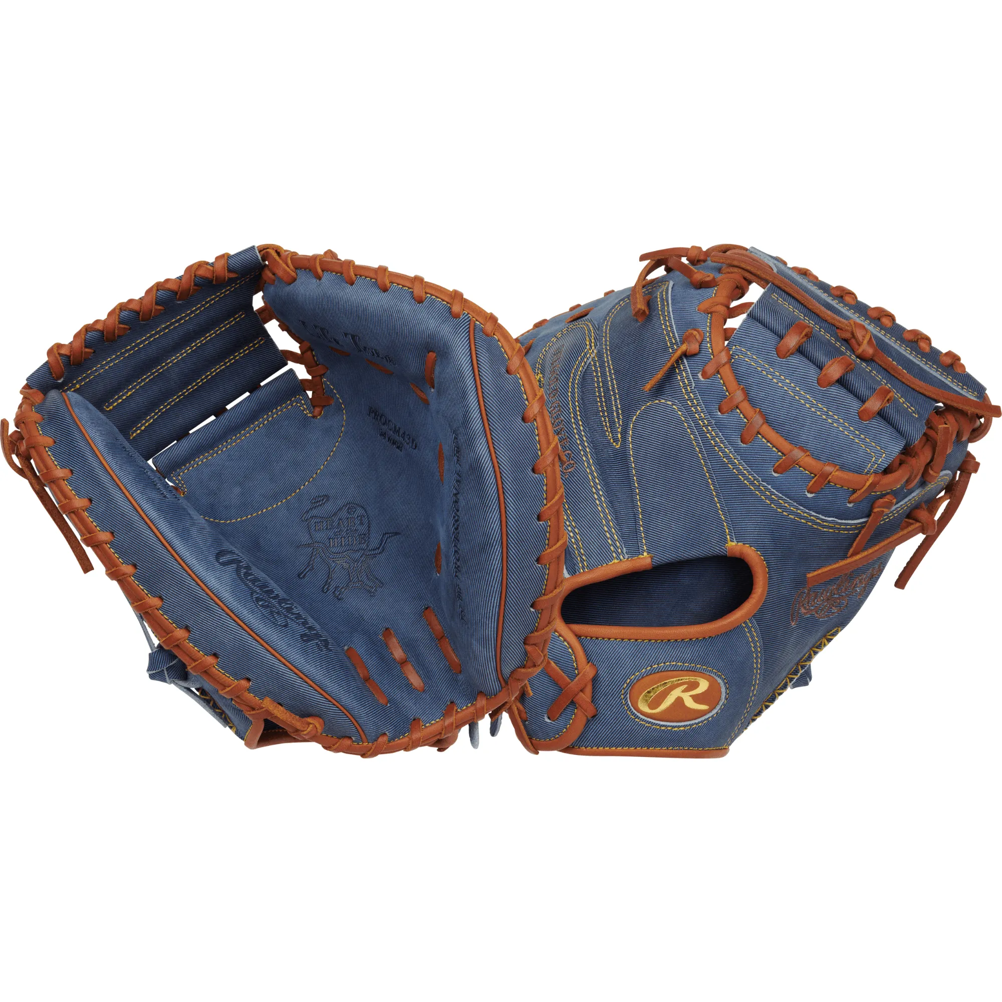 Rawlings Heart of the Hide Pro Label Denim Edition Catchers Mitt 34" RHT