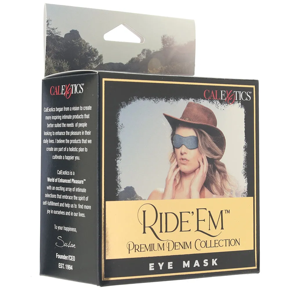 Ride 'Em Denim Eye Mask