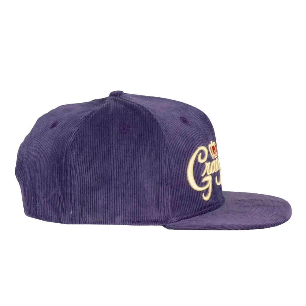 Royal Roots Purple Corduroy Snapback Hat