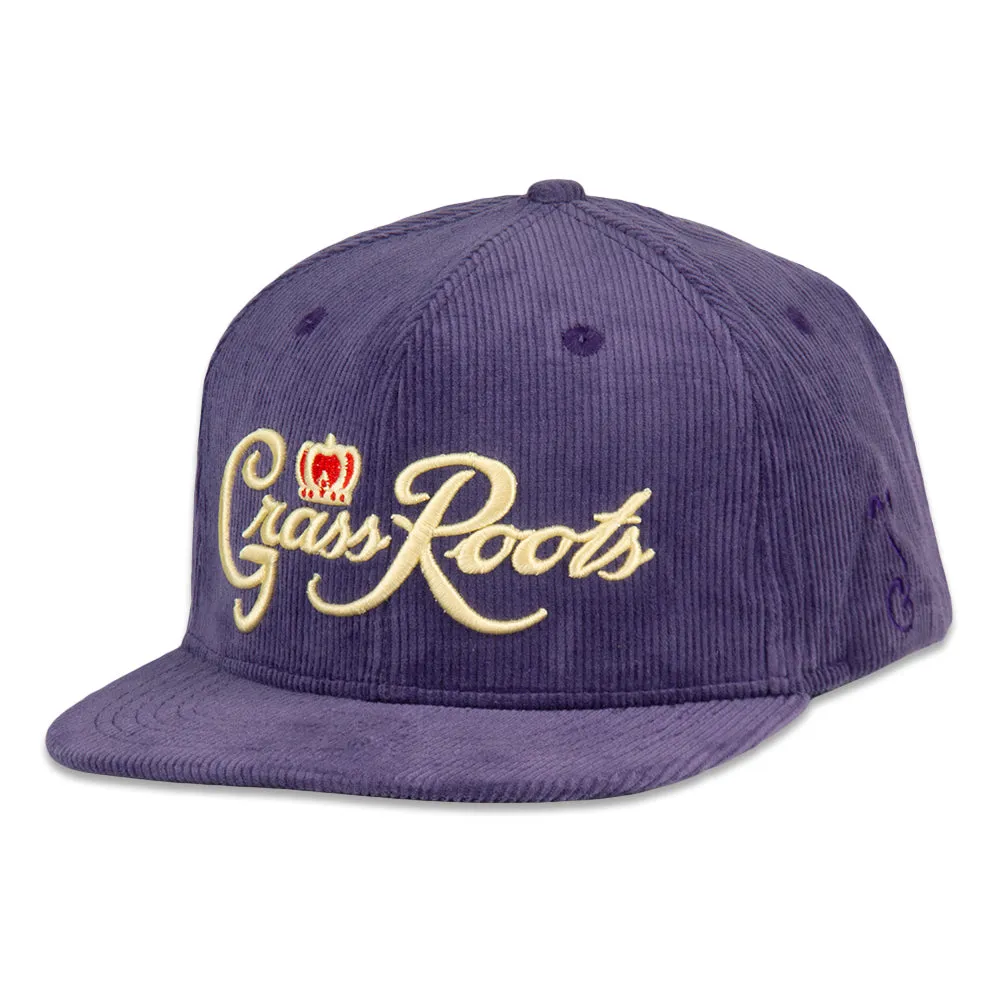 Royal Roots Purple Corduroy Snapback Hat