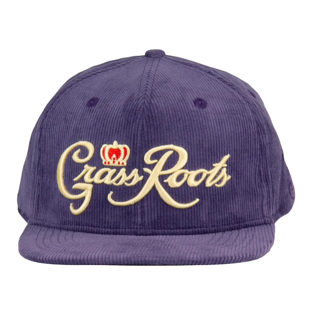 Royal Roots Purple Corduroy Snapback Hat