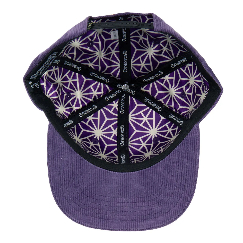 Royal Roots Purple Corduroy Snapback Hat