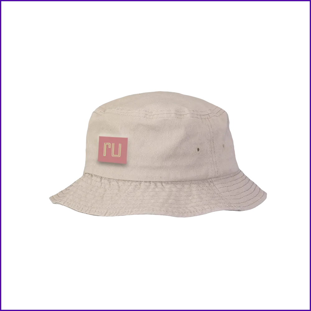 RuPaul Khaki Bucket Hat with Embroidered Woven Label