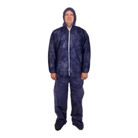 Safety Zone® Blue Coverall Food Processing Protective Suit (L - 4XL Sizes Available) - Case of 25