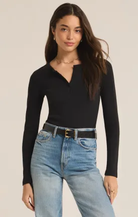 SAMARA RIB HENLEY BODYSUIT