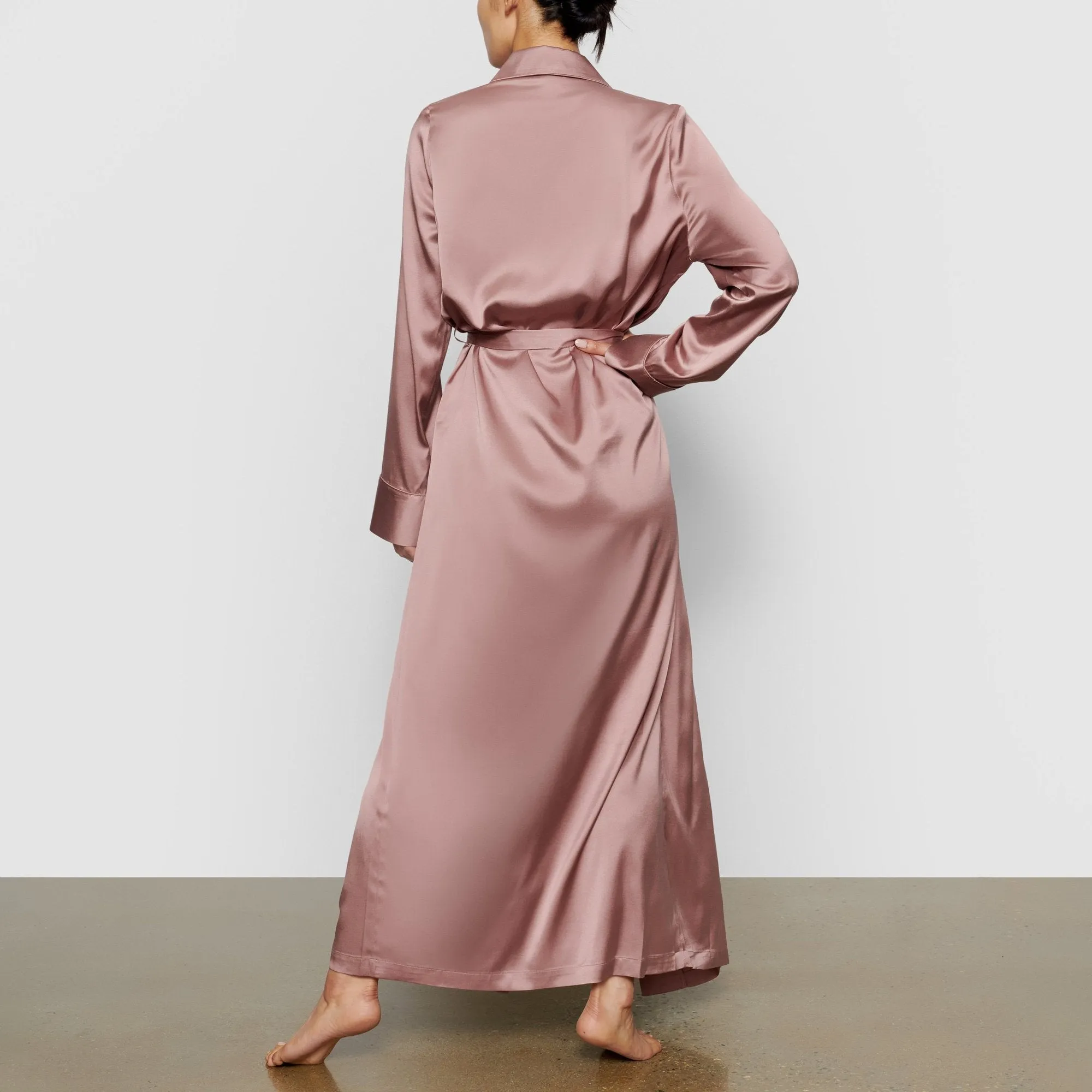 SILK SLEEP ROBE | ROSE