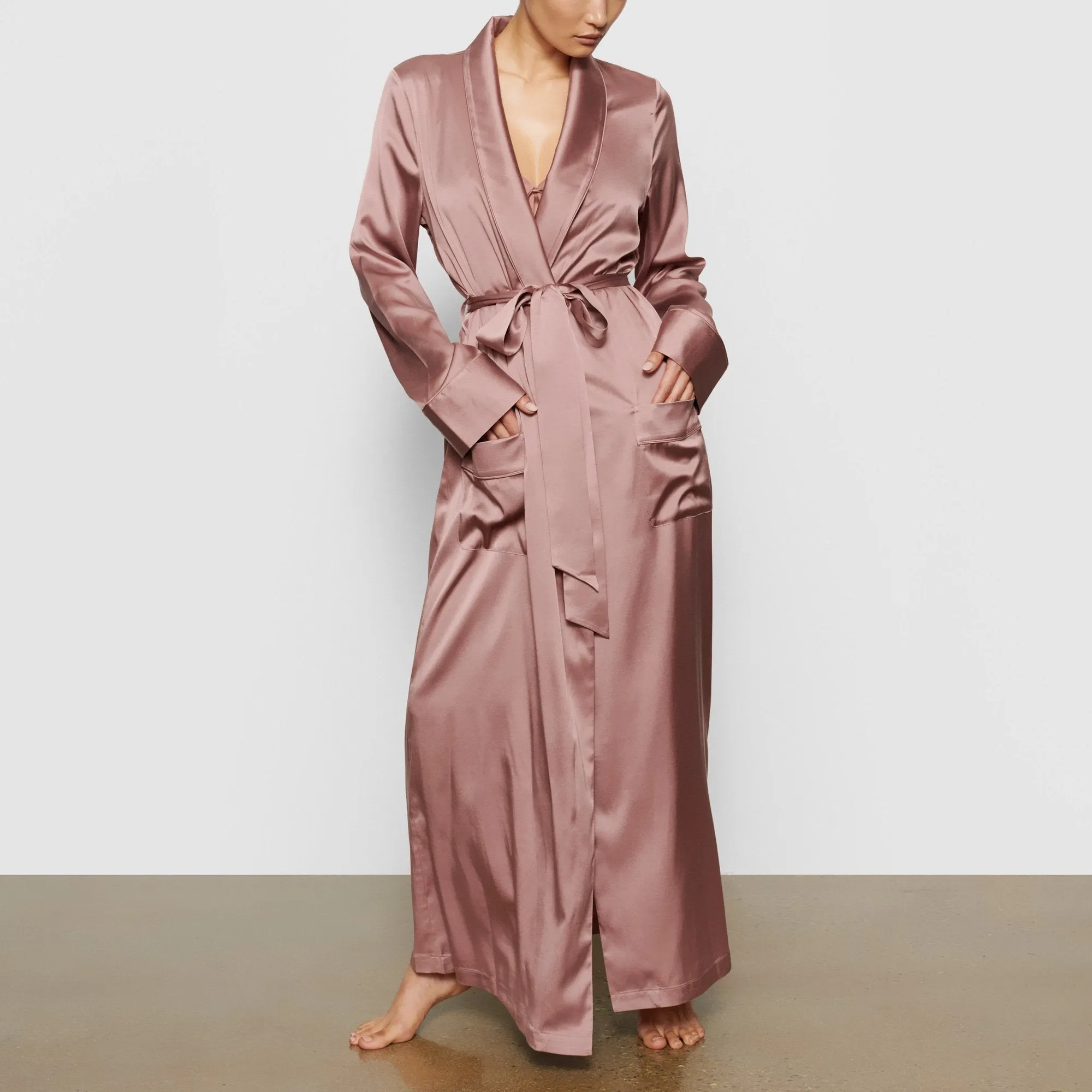 SILK SLEEP ROBE | ROSE