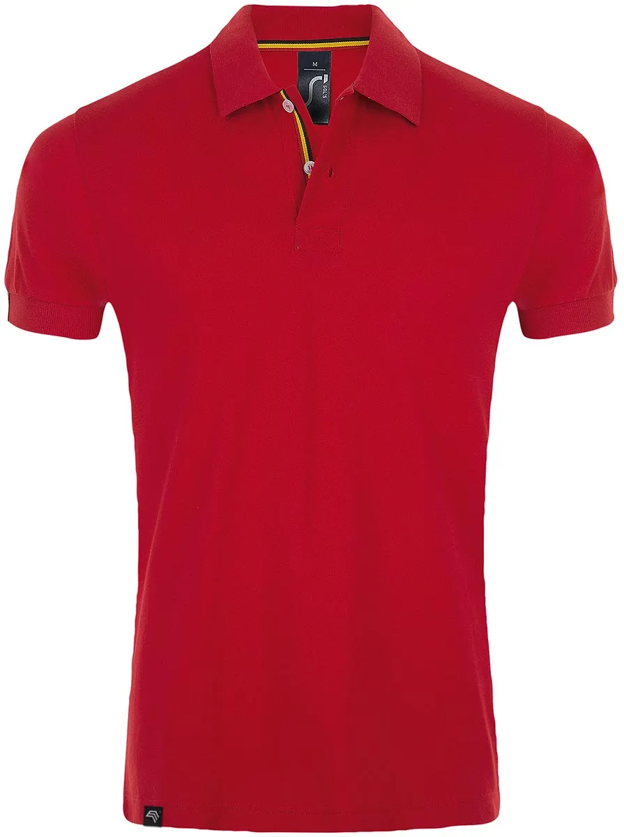 SLS 0576 ― Kontraststreifen Polo Shirt Patriot [3XL]