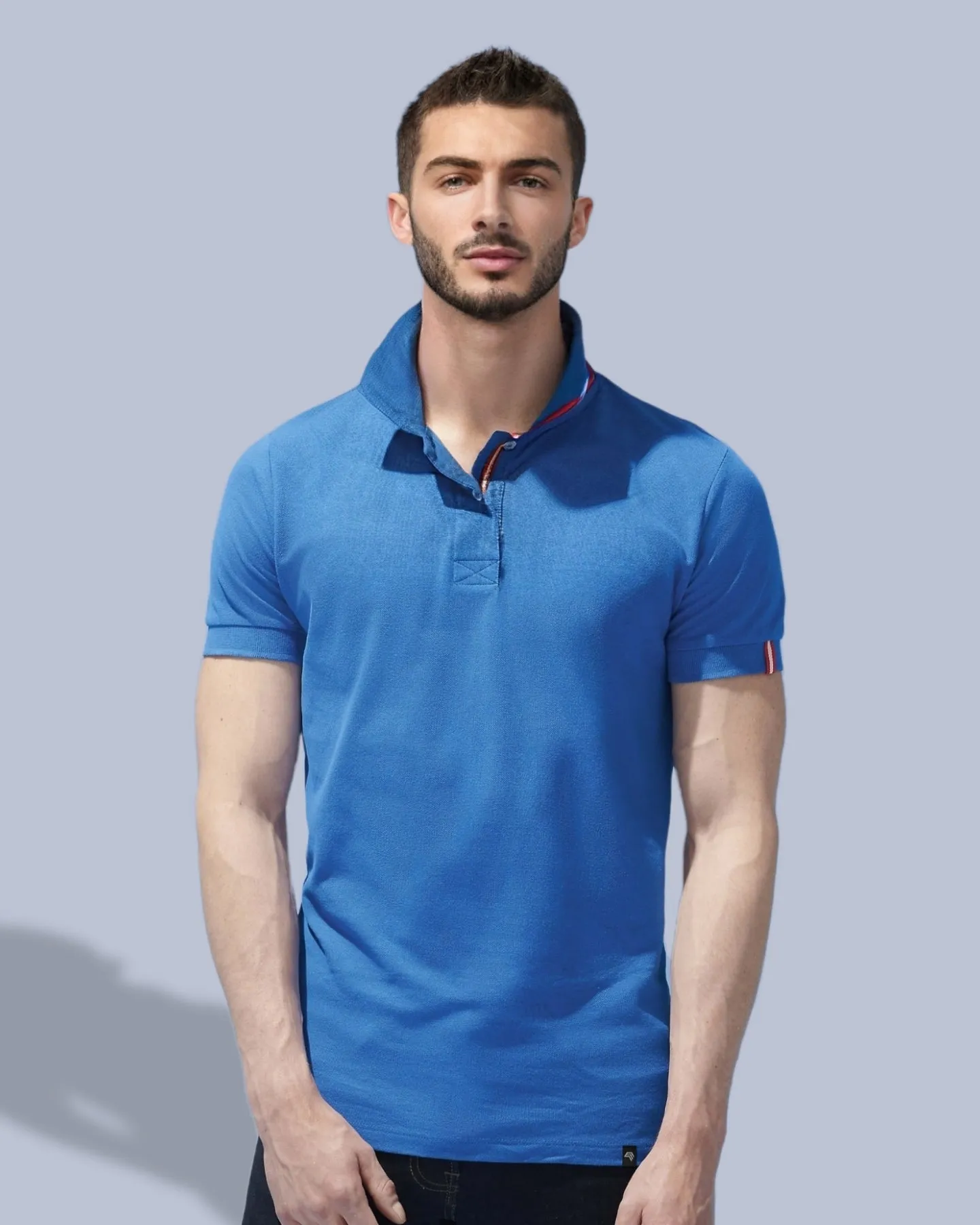 SLS 0576 ― Kontraststreifen Polo Shirt Patriot [3XL]