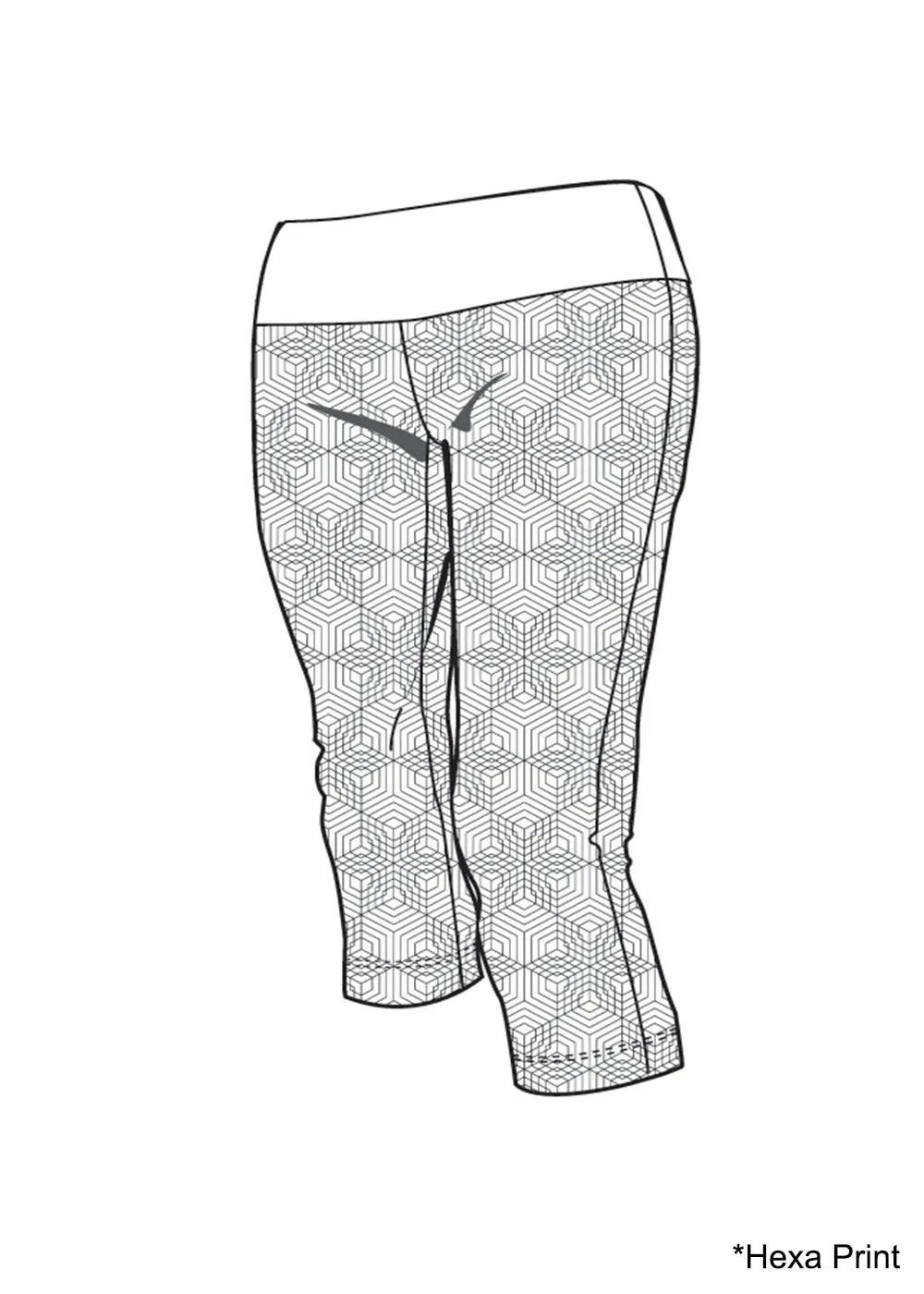 Spectrum 3/4 Capris-Hexa Print