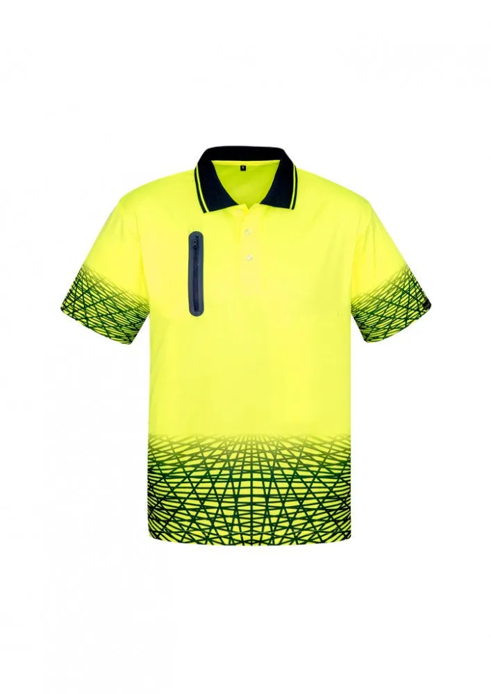 Syzmik Mens Hi Vis Tracks Short Sleeve Polo (ZH300)