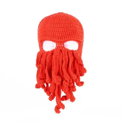 TEEK - Handmade Tentacle Crochet Bearded Beanie