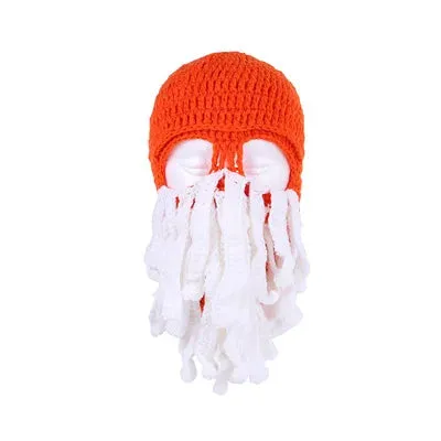 TEEK - Handmade Tentacle Crochet Bearded Beanie