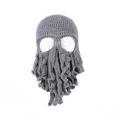 TEEK - Handmade Tentacle Crochet Bearded Beanie