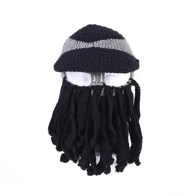 TEEK - Handmade Tentacle Crochet Bearded Beanie