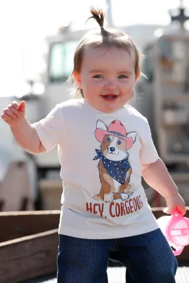 Toddler Girl's Cruel Hey Corgeous Graphic Tee Shirt