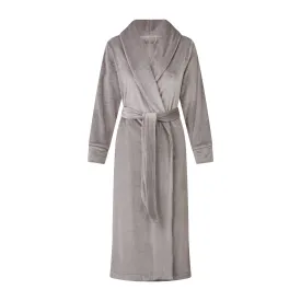 VELOUR LONG ROBE | SMOKE