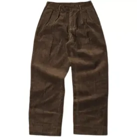 Vintage Corduroy Pants Men's Pleated Casual Trousers - Loose Fit